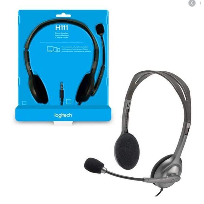 Tai Nghe Có Dây Logitech H111 - Hàng Chính Hãng