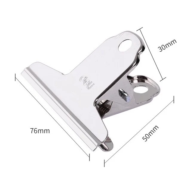 (Bịch 4 Cái) Kẹp Inox Deli Rộng 76mm 9533
