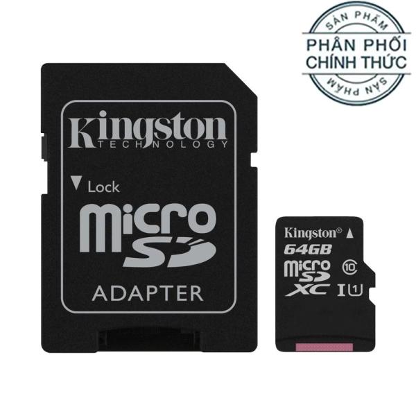Thẻ nhớ MicroSDXC Kingston Canvas Select 64GB Class 10 U1 SDCS/64GB - Hãng phân phối chính thức