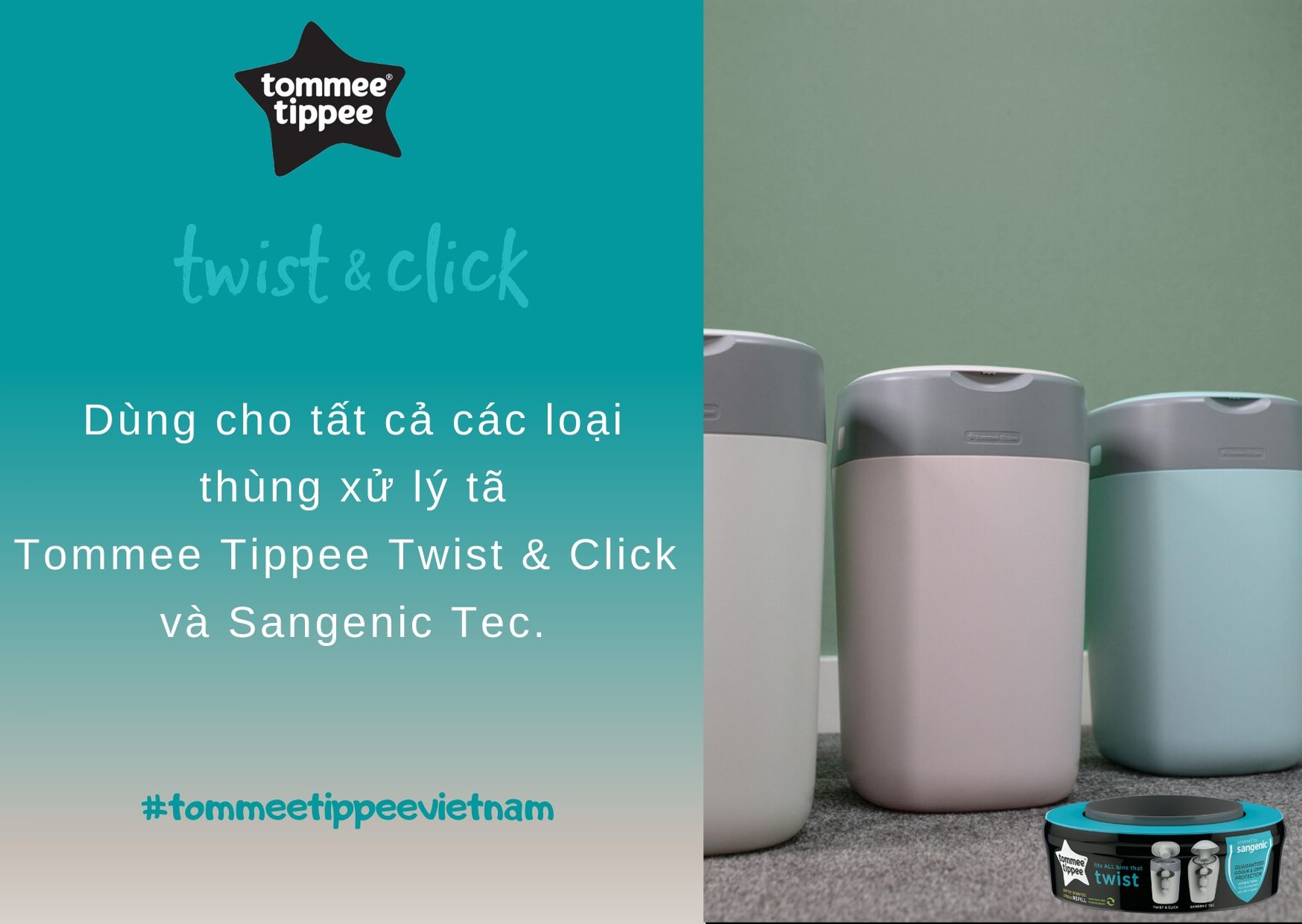 Túi xử lý tã cho bé Tommee Tippee (1 hộp)