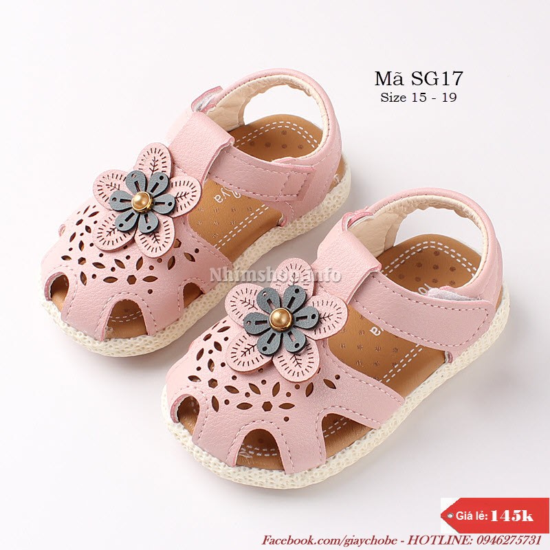 Sandal cho bé gái tập đi 6 - 24 tháng SG17