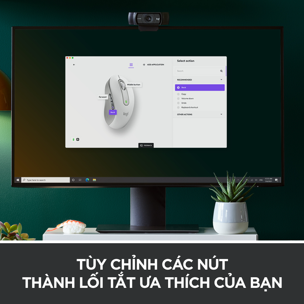 Chuột không dây bluetooth Logitech Signature M650L - Dành cho tay có kích cỡ từ nhỏ tới trung bình, Cuộn SmartWheel, giảm ồn, các nút bên có thể tùy chỉnh Chất lượng cao 1:1