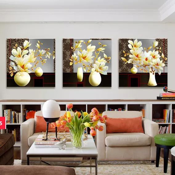 Tranh Đính Đá HOA MỘC LAN BỘ 3 BỨC (ĐÁ ABC CAO CẤP). Kích Thước: 1m5 x 50cm