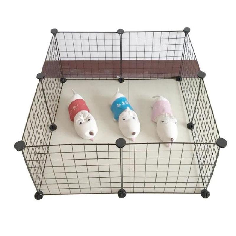 CHUỒNG QUÂY THÚ CƯNG LẮP GHÉP -COMBO 8 MIẾNG LƯỚI SẮT