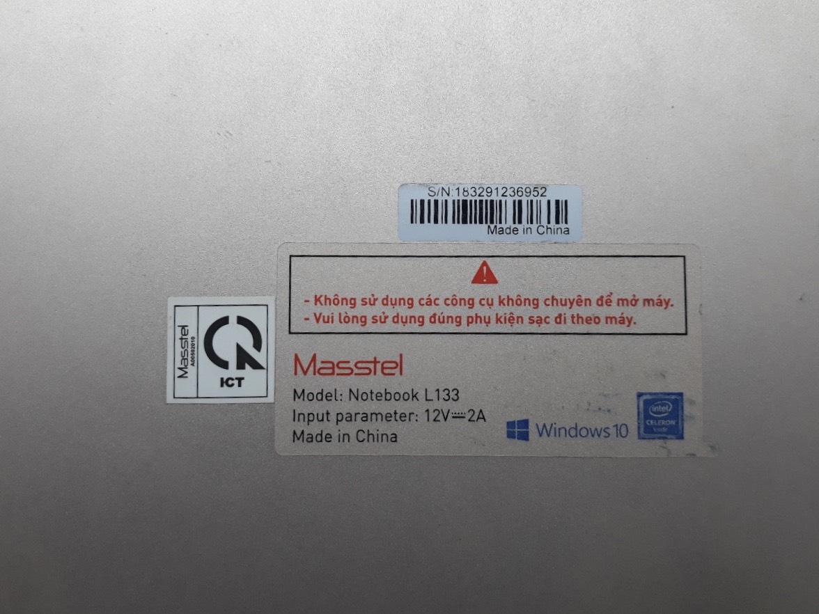 Sạc laptop Masstel Notebook L133 12V 2A chân nhỏ