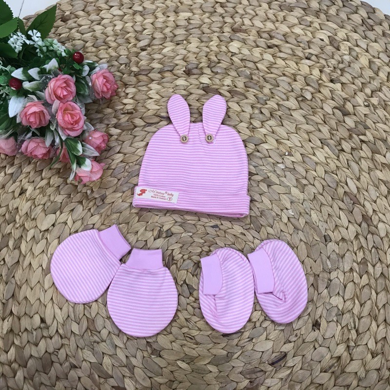 [HCM][Được chọn mẫu] Bộ nón bao tay bao chân cho bé sơ sinh