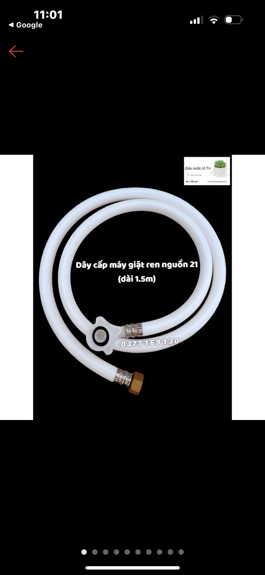 Dây cấp nước máy giặt dài 1,5m