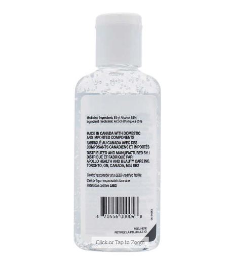 Gel rửa tay sát khuẩn Natural Concepts (59mL) của Canada