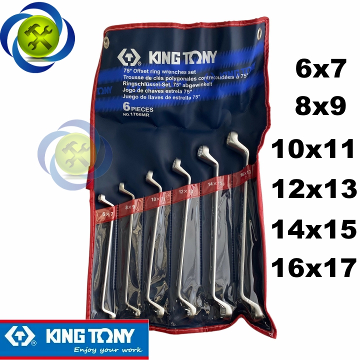 Bộ cờ lê hai đầu tròng kingtony 1706mr 6 cây