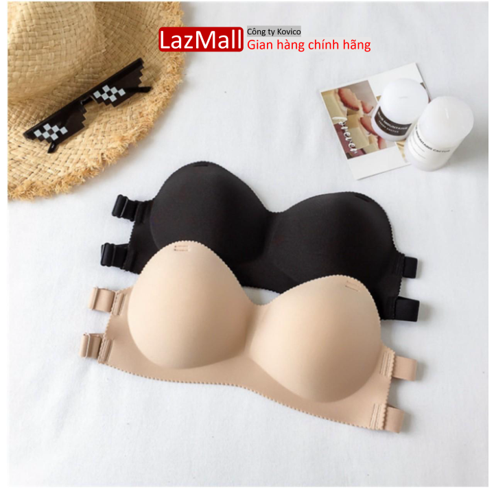Áo ngực không dây, áo bra quây đúc su dây chéo bàn tay nâng ngực