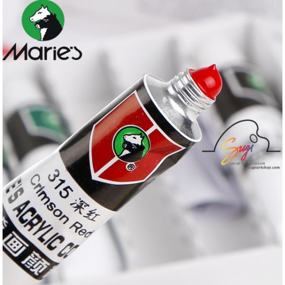 [SUGI ART SHOP] Bộ màu Acrylic 12/18/24/36 MARIE'S dạng Tuyp (12ml, hộp giấy)
