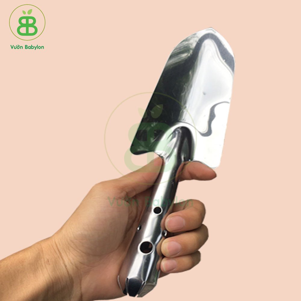 Xẻng Làm Vườn - Xẻng Xúc Đất Inox Siêu bền, Không Gỉ Sét