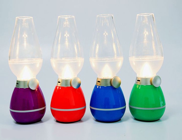 Đèn dầu led cảm ứng thổi tắt bật, đèn thần cảm ứng