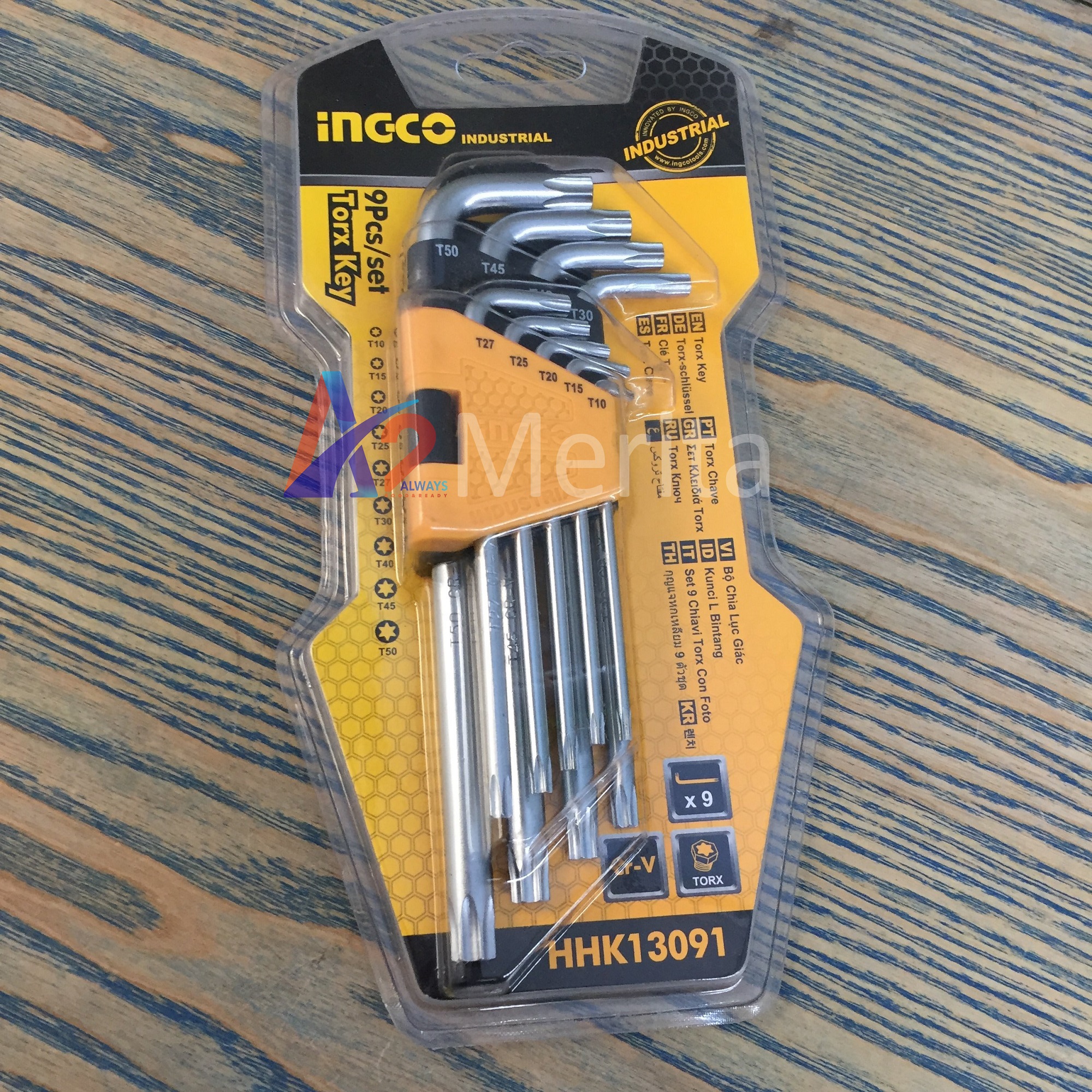 T10-50 Bộ lục giác bông 9 cây INGCO HHK13091