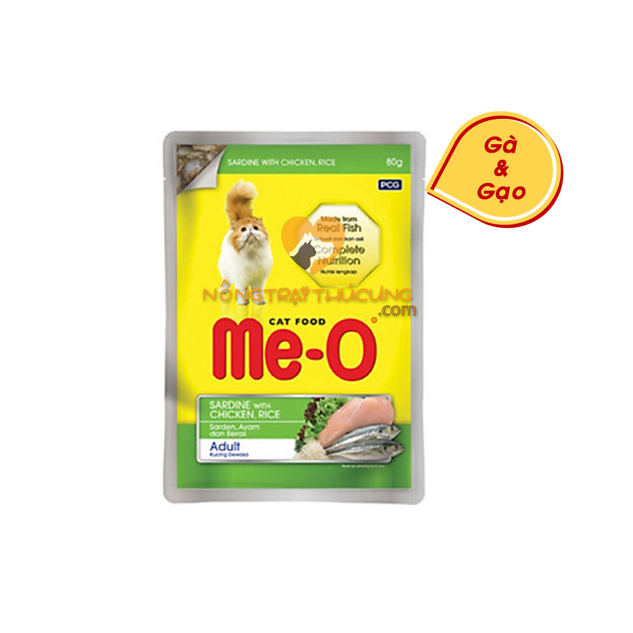 [ĐỦ 10 VỊ] Pate Cho Mèo Me-O Gói 80Gr - [Nông Trại Thú Cưng]