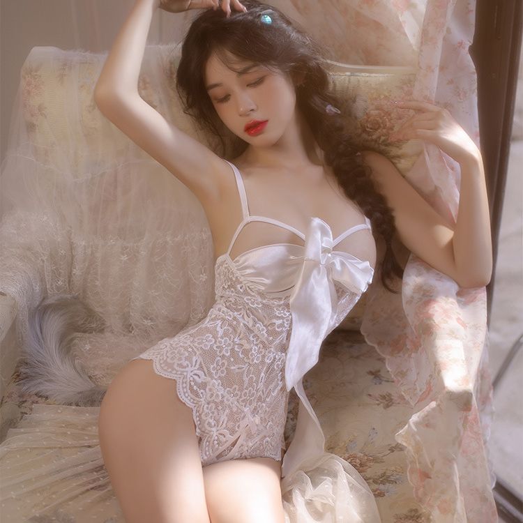 Áo liền quần bodysuit liền thân màu trắng