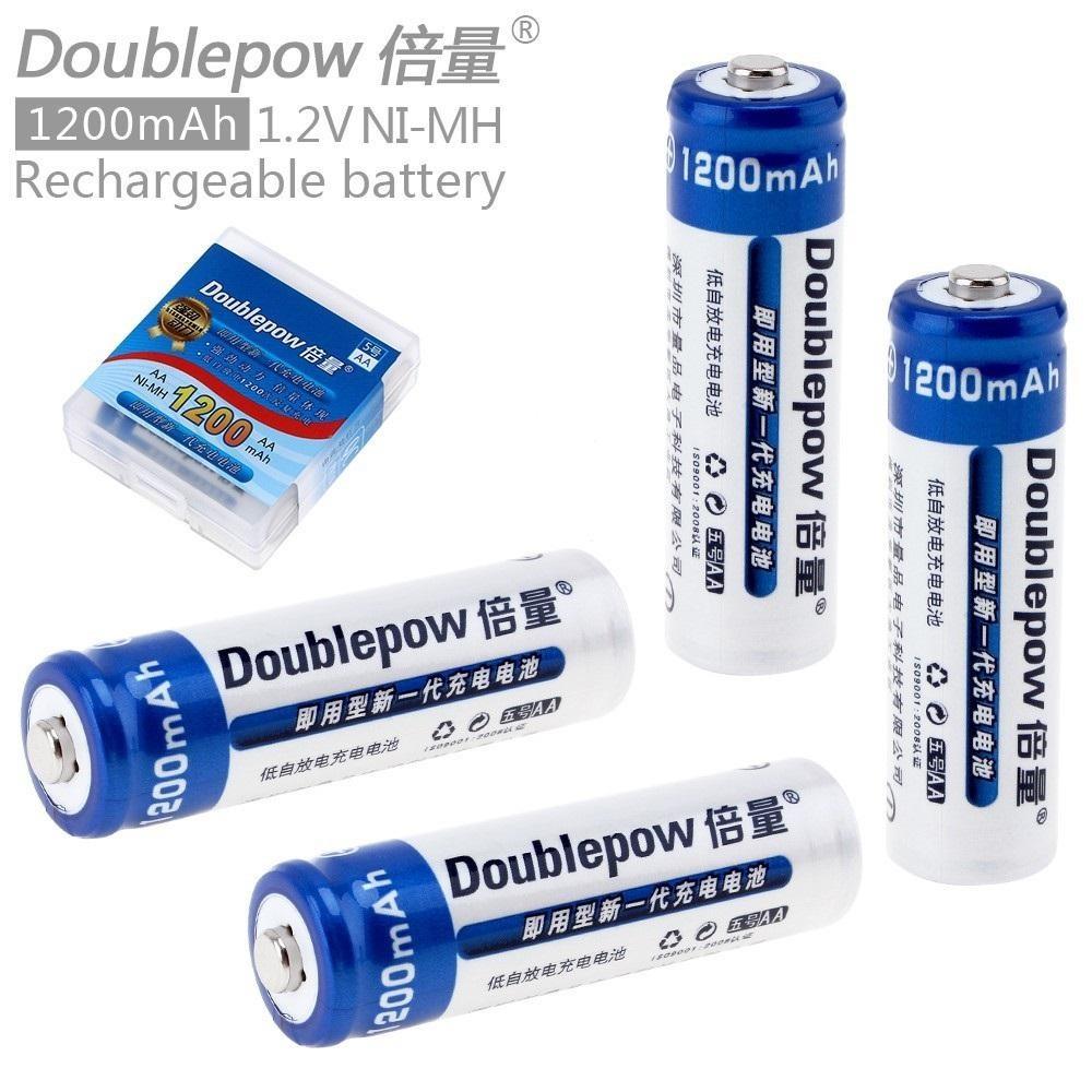 Combo 4 pin sạc AA 1200mAh cao cấp thương hiệu Doublepow