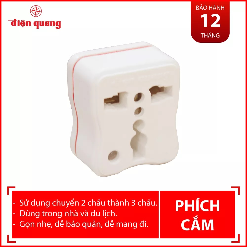 Phích cắm chuyển đổi đa năng du lịch điện quang đq epc nk-803-k-b