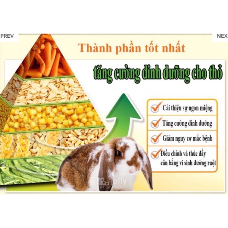 Thức Ăn thỏ jolly Fullvit 1kg jp06