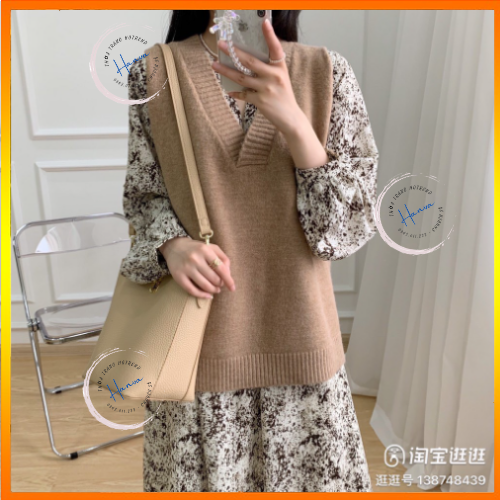 Áo GILE Len Nữ Màu Trơn Dày Dặn Cổ V Tim Basic Phong Cách Hàn Quốc