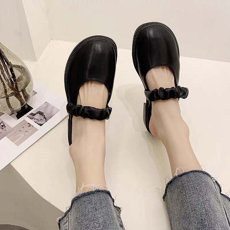 Giày sục đế 2cm da cực mềm dáng nhẹ nhàng nữ tính
