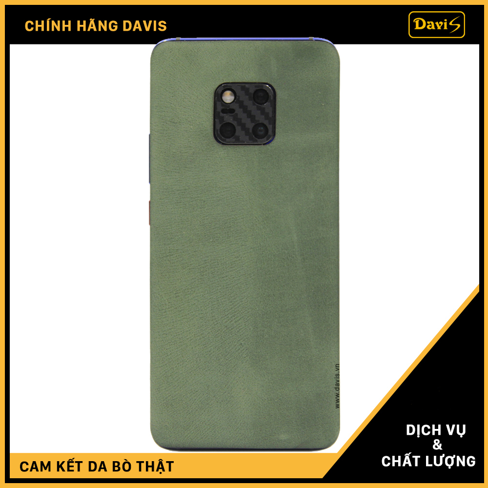 Dán da điện thoại Huawei Mate 20 Pro, làm từ da thật cao cấp - Chính hãng Davis