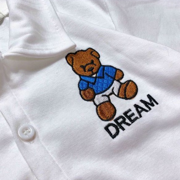 Áo Thun Cổ Be Polo Thêu Dream Gấu.