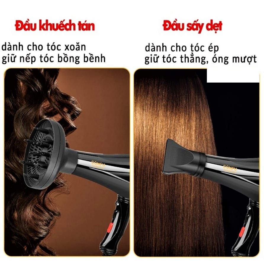 MÁY SẤY TÓC 2 CHIỀU ( TẶNG 5 PHỤ KIỆN ) CÔNG SUẤT MẠNH , MÁY SẤY TÓC , BỘ MÁY SẤY TÓC LOẠI ĐẸP