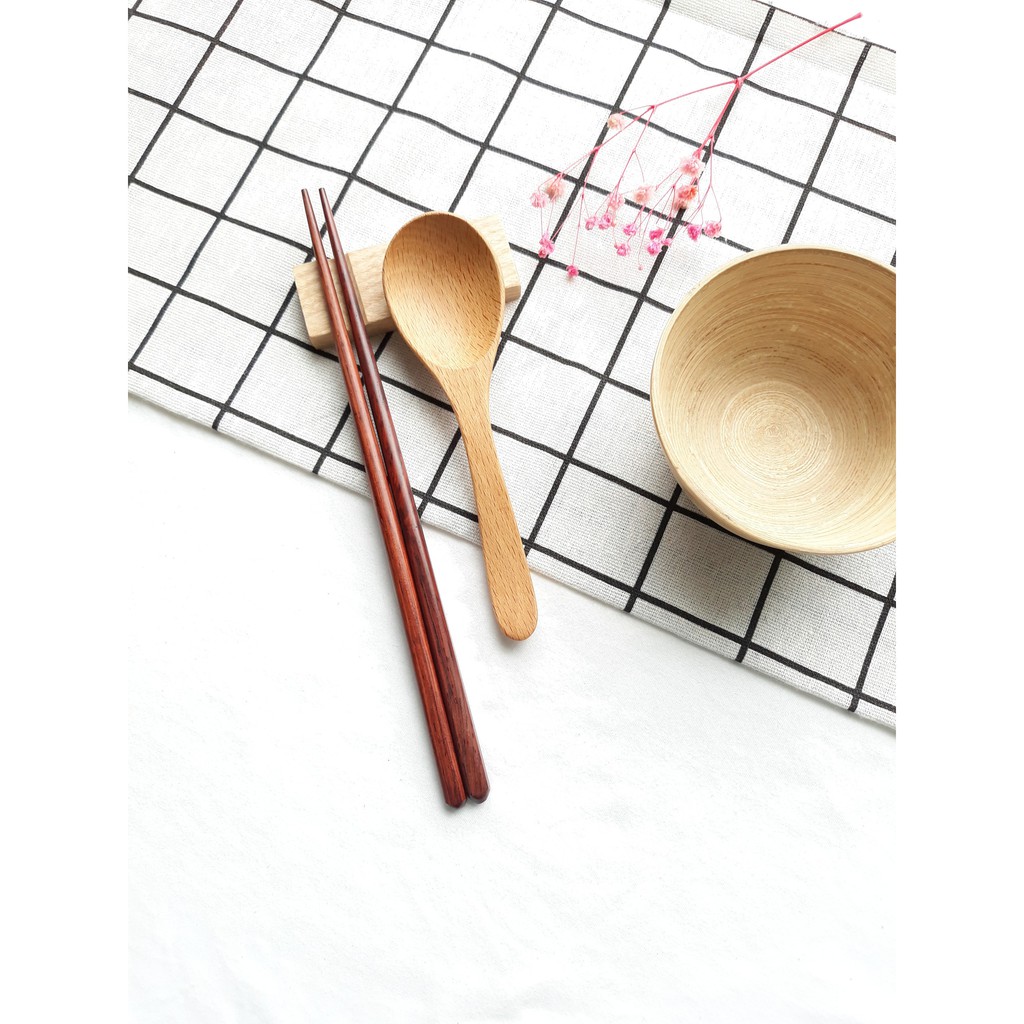 Đũa gỗ trắc đỏ trơn đẹp cao cấp (Bộ 5 đôi)