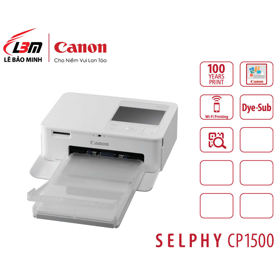 MÁY IN ẢNH CANON SELPHY CP1500 (ĐEN, TRẮNG)