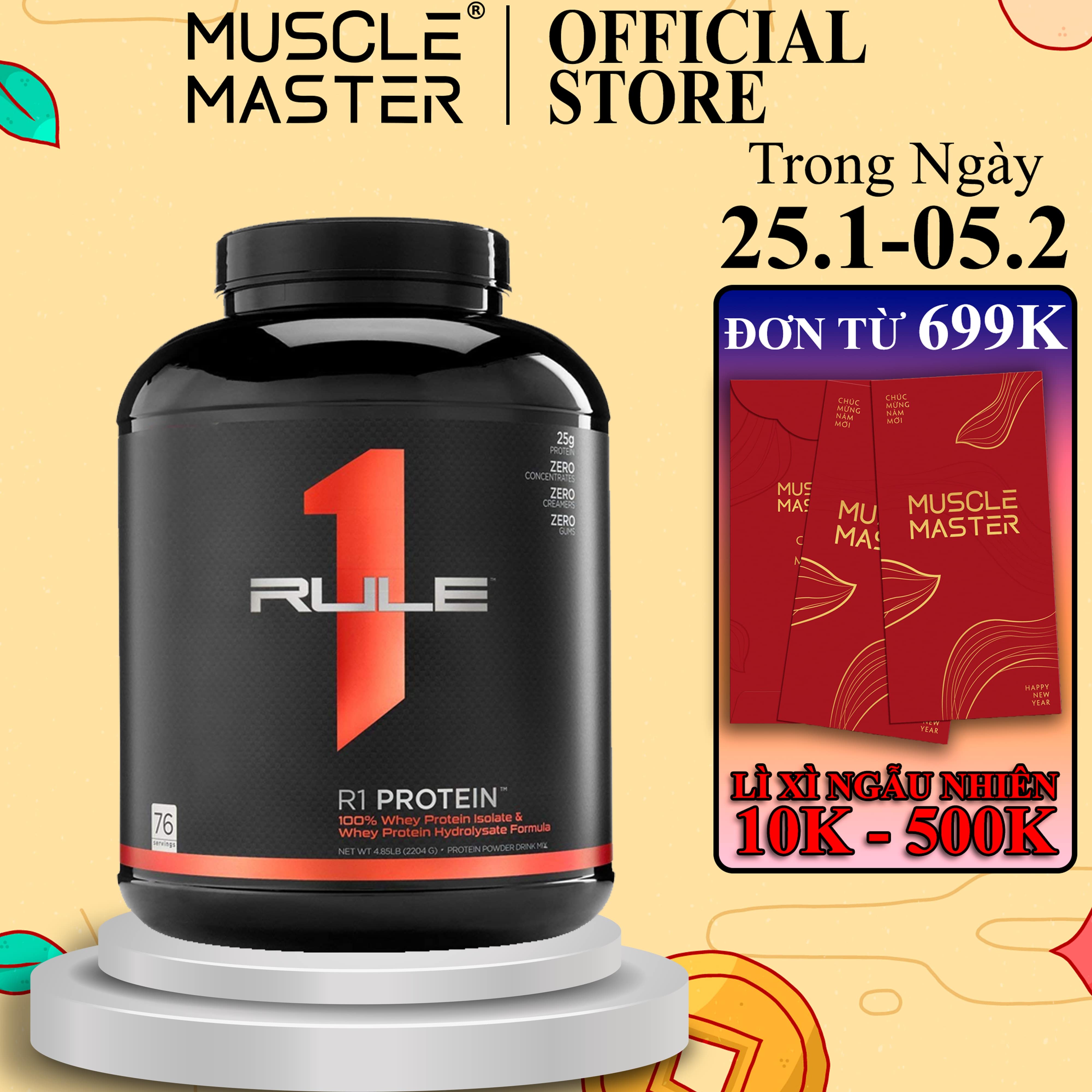 [HCM]Thực Phẩm Bổ Sung Rule 1 Protein 5lbs