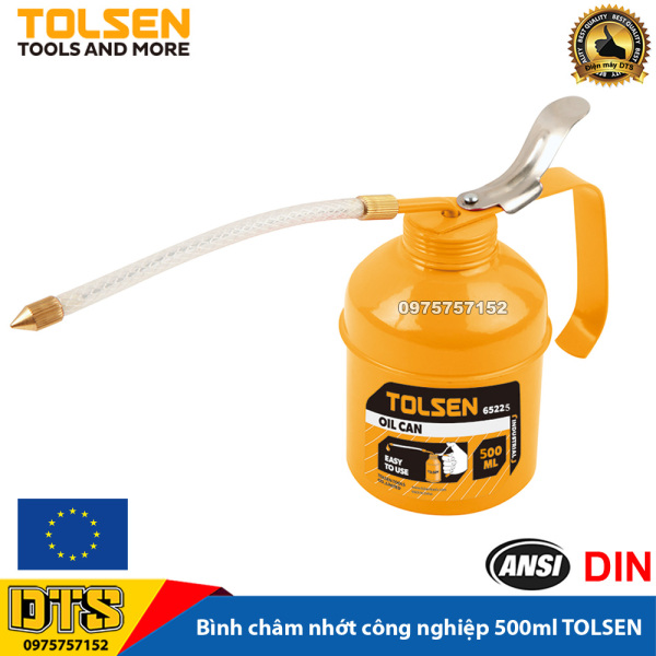 Bình châm nhớt kim loại sơn tĩnh điện công nghiệp cho máy móc cơ khí TOLSEN, ống nhựa dẻo linh hoạt (Vịt dầu xịt nhớt kim loại) - Tiêu chuẩn xuất khẩu Châu Âu