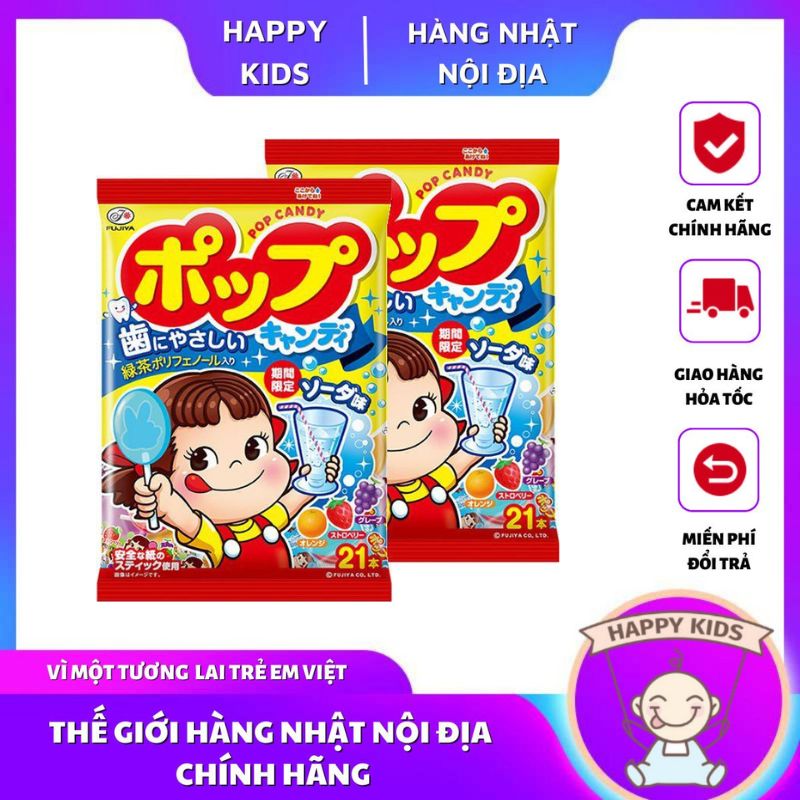 Kẹo Fujiya trái cây pop candy 21 que nội Địa Nhật[ T8/2023]