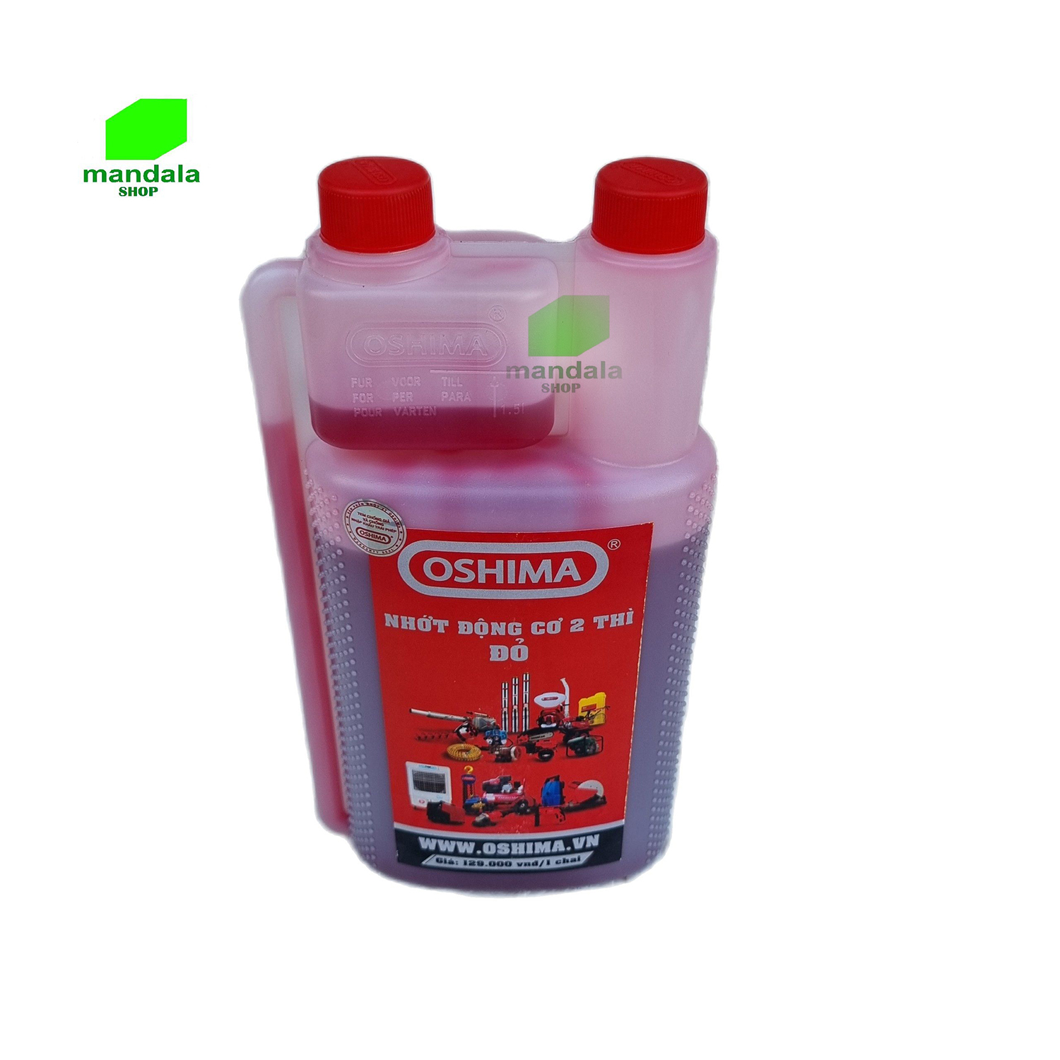 Dầu nhớt 2 thì OSHIMA pha xăng cho máy cưa, máy cắt cỏ, động cơ 2 thì