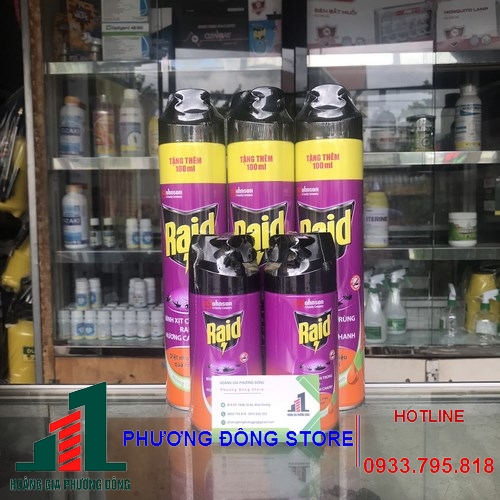 Bình xịt côn trùng RAID 520ml mùi ngẫu nhiên