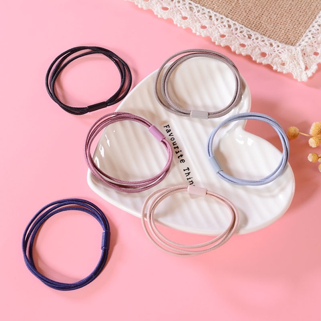 Set Dây Chun Cột Tóc Loại Liền 3 Sợi Chun