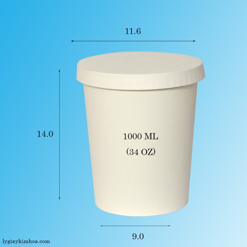 [HCM]50 ly 34oz 1000ml (có nắp hoặc không nắp)