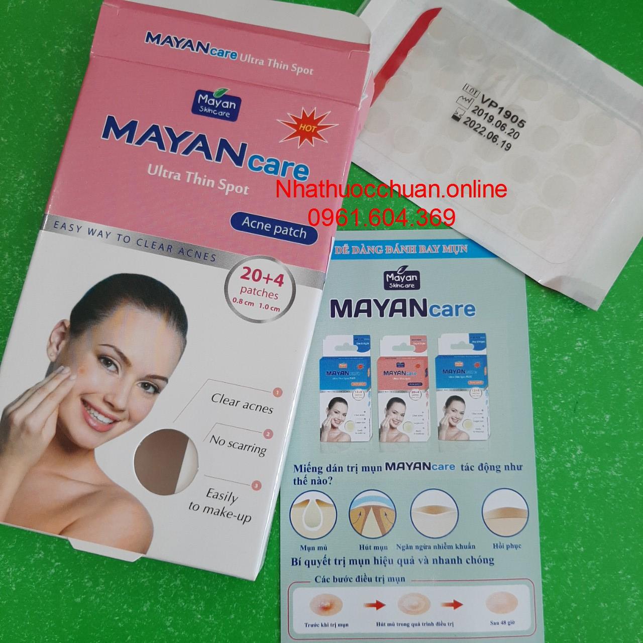 Miếng dán mụn Mayancare 0.8cm (20+4 miếng/hộp)