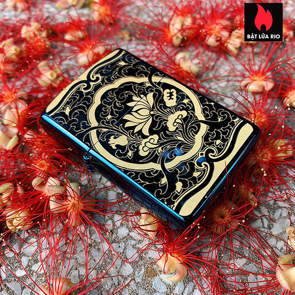 Bật lửa Zippo 20446 Khắc Hoa Sen - Zippo 20446.SEN