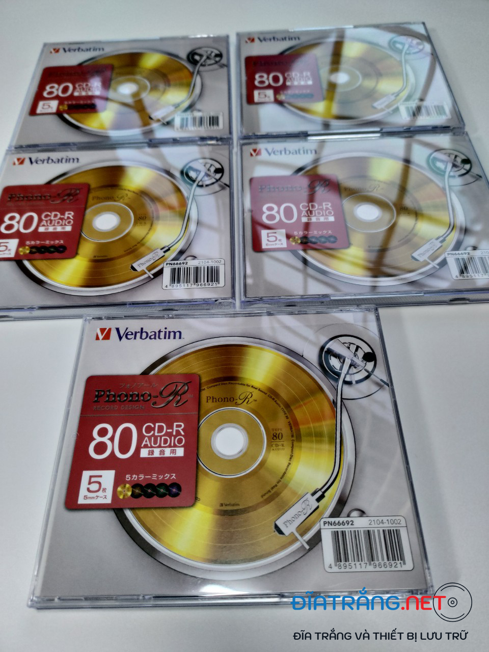 Đĩa trắng CD-R Verbatim Phono 700MB (Combo 5 đĩa)