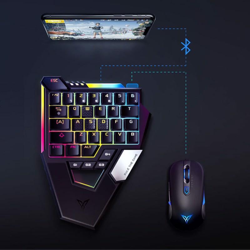 Bàn phím cơ một tay Flydigi D1 dùng cho IOS,Android,PC Full LED