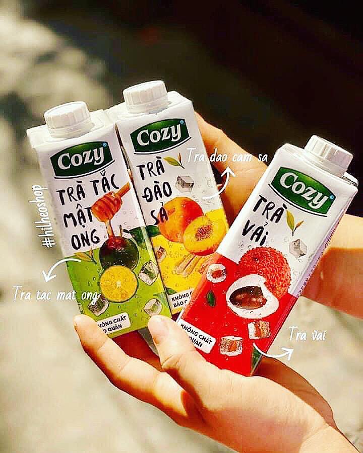 LÓC 4 TRÀ COZY ĐÀO/ VẢI/ TẮC
