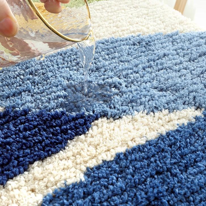 THẢM CHÙI CHÂN COTTON LEN PHỐI MÀU XANH VÀNG