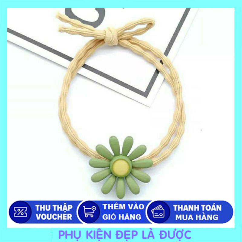 🌼 Combo 2 Thun Buộc Tóc Hoa Cúc Xinh Lung Linh 🌼