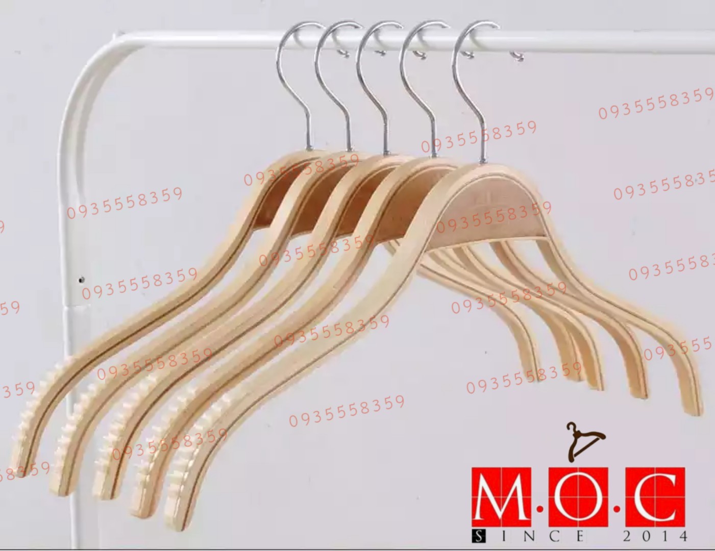 10 móc gỗ treo quần áo trẻ em