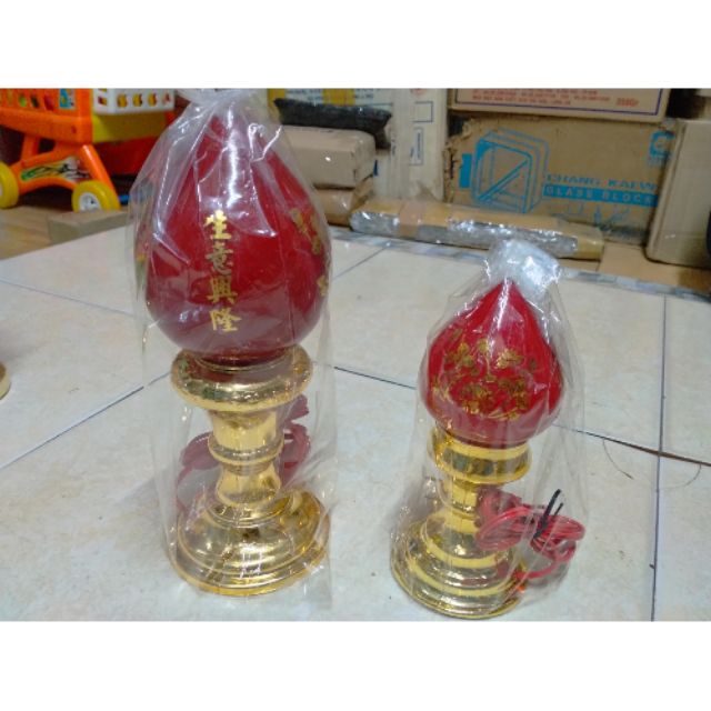 Đèn Bàn Thờ Hình Trái Đào Cực Đẹp ( 1 cặp )