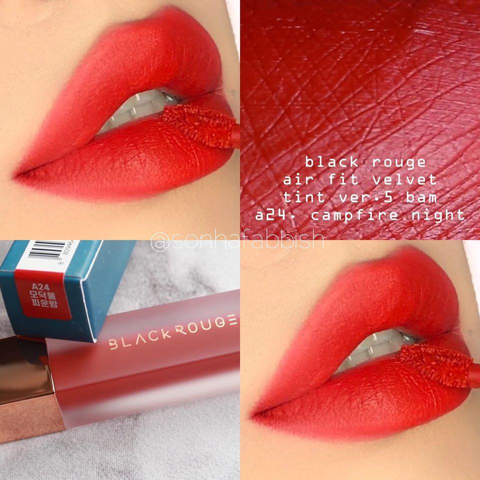 Son Kem Lì Black Rouge Air Fit Velvet Tint Ver 5: Night Series