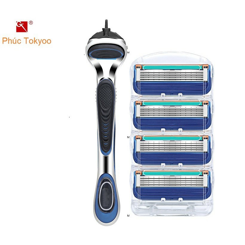 Dao cạo râu 5 lưỡi Fuli 5 loại tốt (Combo Cán + 4 lưỡi)