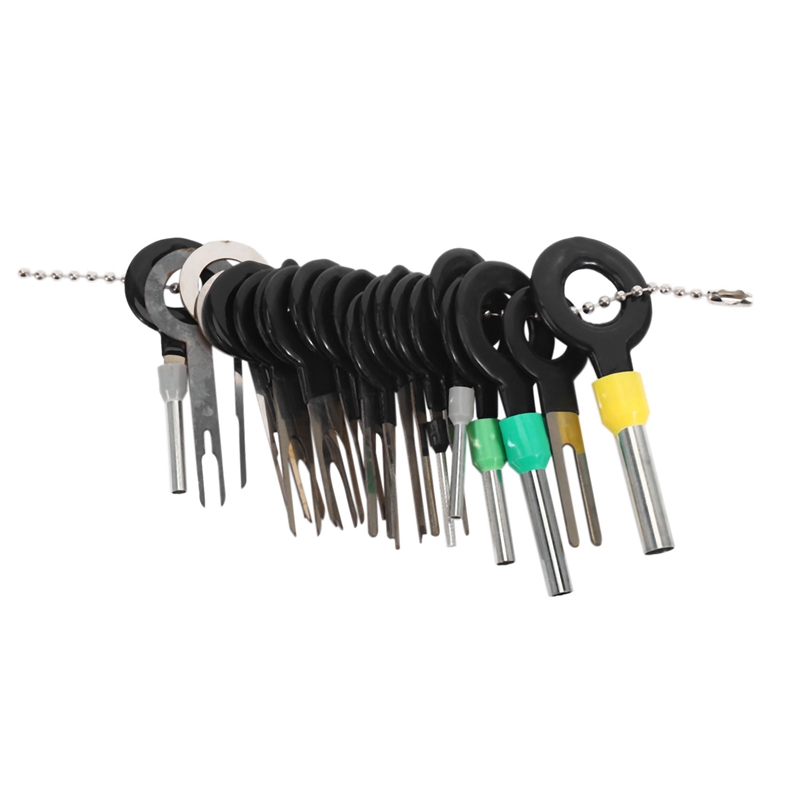 21Pcs Terminals Removal Key Tools Set For Car, Auto Electrical Wiring Crimp Connector Pin Extractor Puller Repair Remover Key Tools Set For Most Connector Terminal