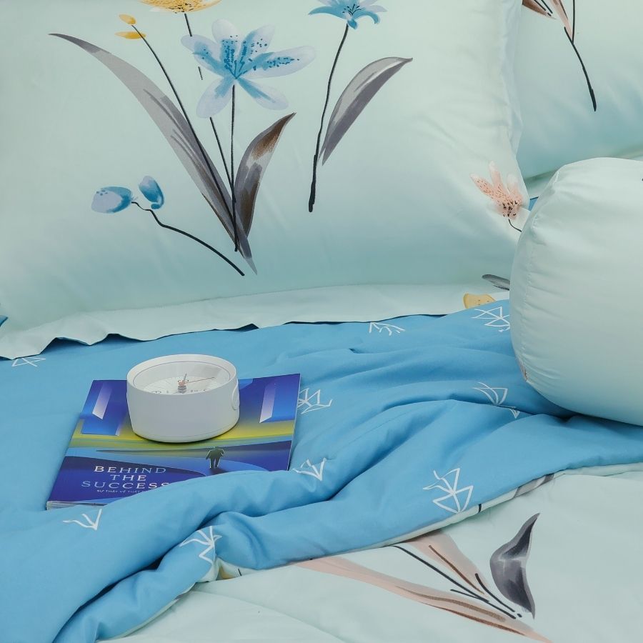 Stefani 5-piece set bed sheet with quilt cover-st200051-m x 2m cotton bedding set, 1m8x2m